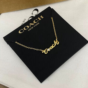 Coach Letter Metal Necklace Choker